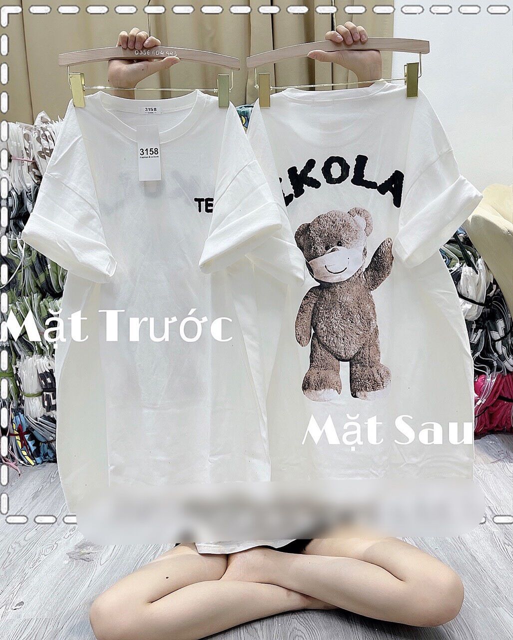 Áo Thun 3158 Form Rộng Gấu Kola