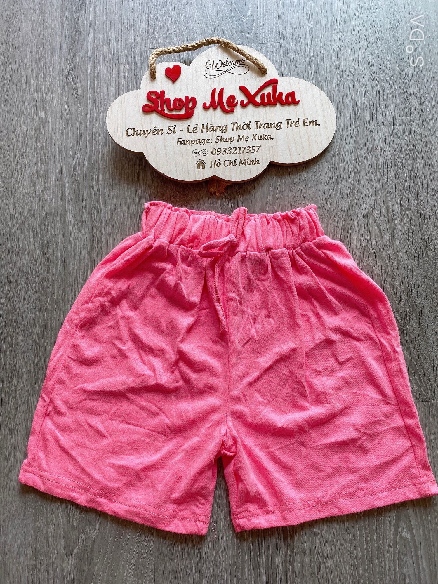 Quần thun đùi cotton HM bé gái