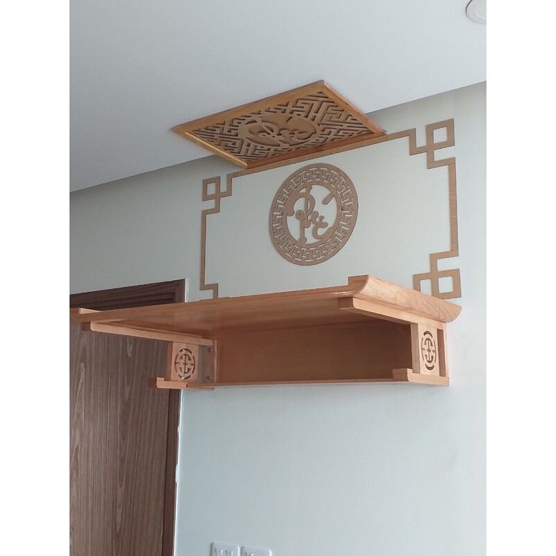 bàn thờ treo gỗ sồi kích thước 48x81