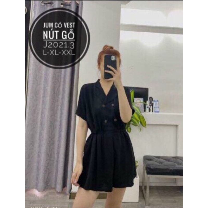 55-90kg Bigsize JUMP CỔ VEST NÚT GỖ