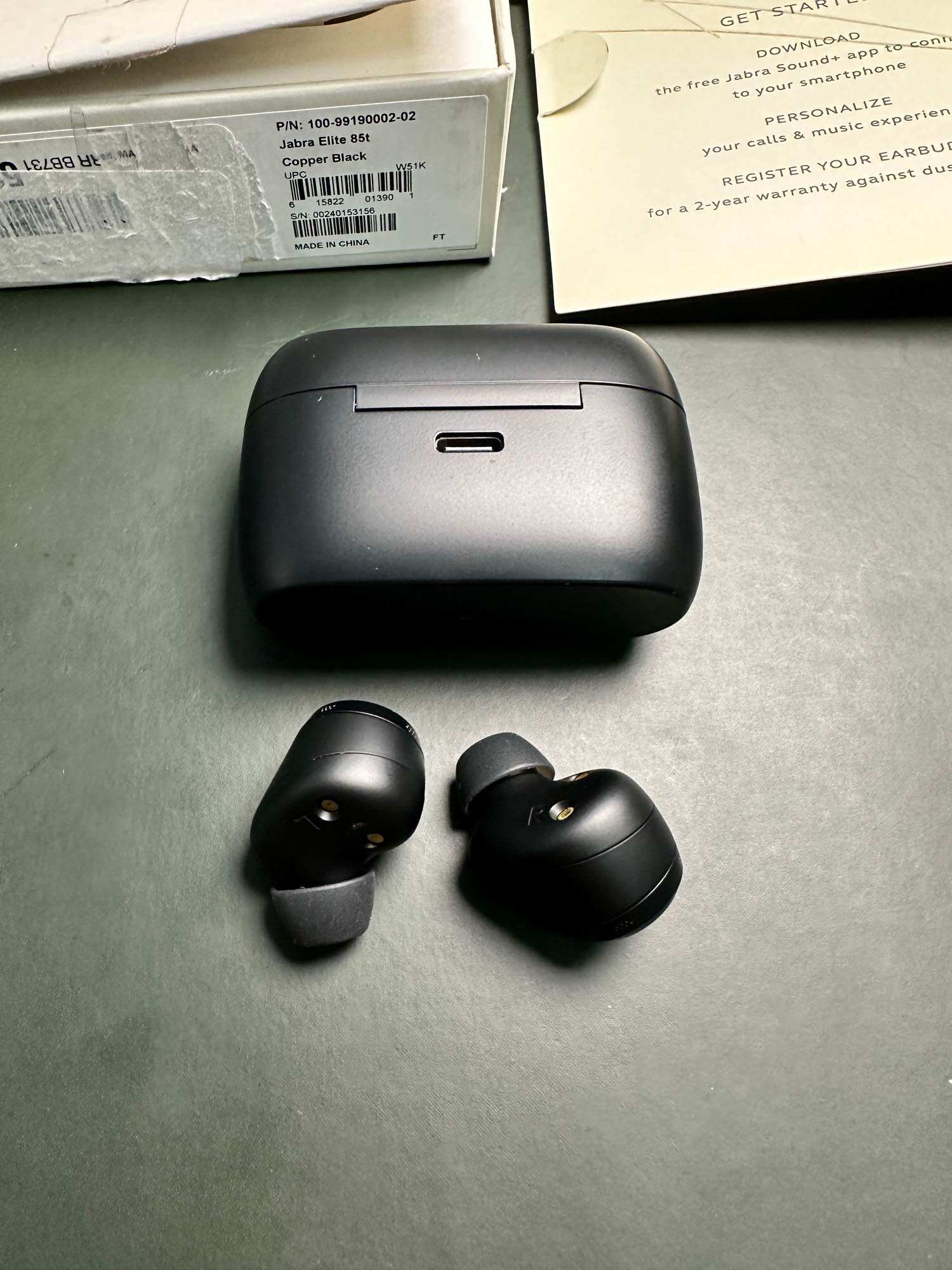 Tai nghe jabra elite 85t - (copper black) (used)