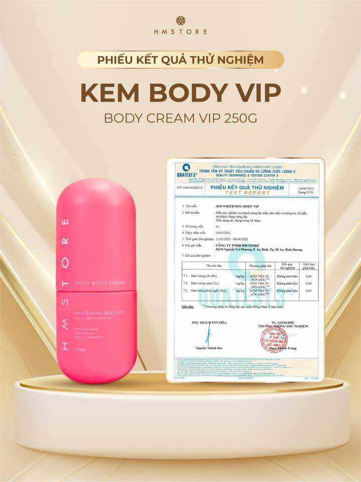 BODY VIP HM STORE  ( tặng kích trắng )