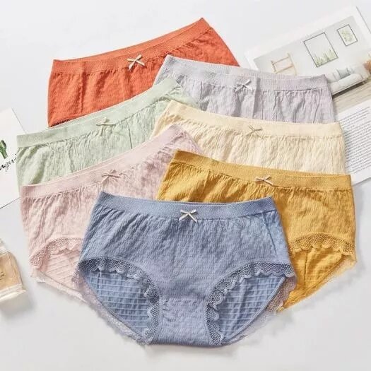 Combo 10 quần lót nữ cotton dệt kim kháng khuẩn mềm mịn quần lót nhăn
