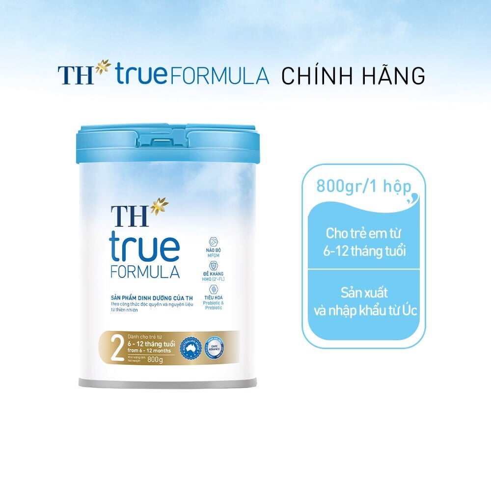 Sản phẩm dinh dưỡng công thức cho trẻ từ 6 đến 12 tháng tuổi TH True Formula 2 800g