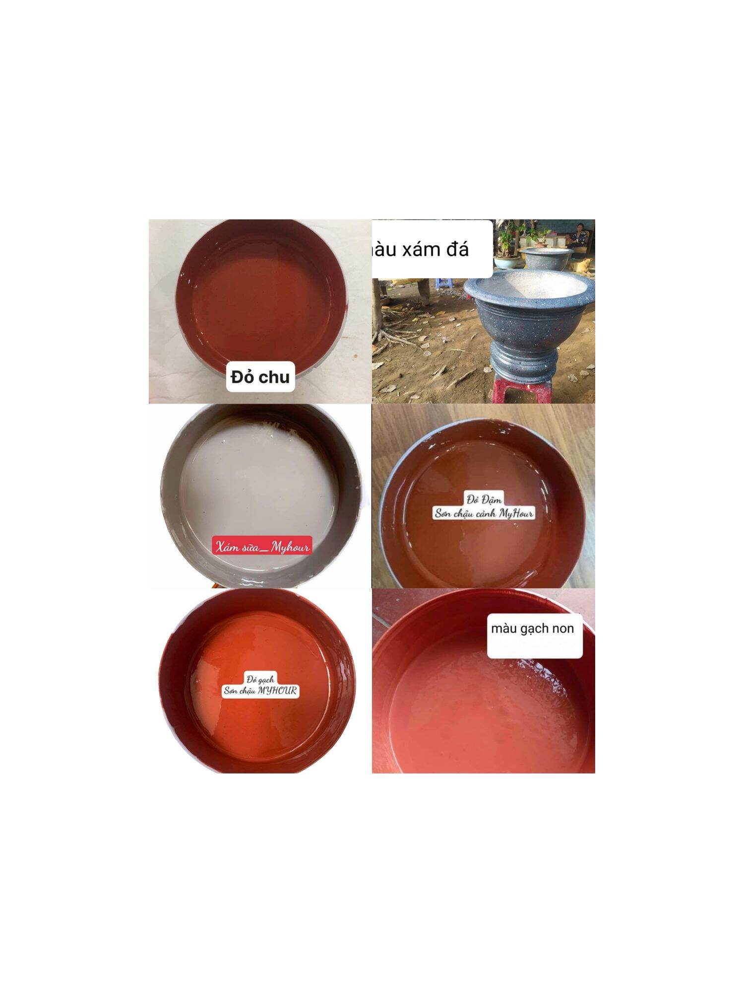 Màu đỏ gạch sơn chậu cảnh họp 6kg