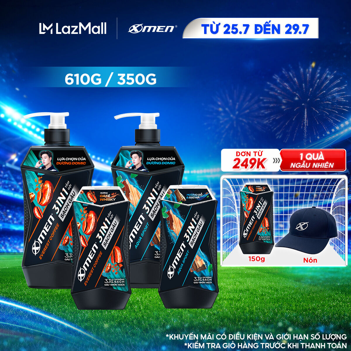 [MỚI] Tắm Gội Sạch Gàu 3in1 Xmen Everest Coffee  Aqua Sport 610G/350G - 3X Tác Động Sạch Gàu Nhờn Ngứa,Mùi Hương Nam Tính