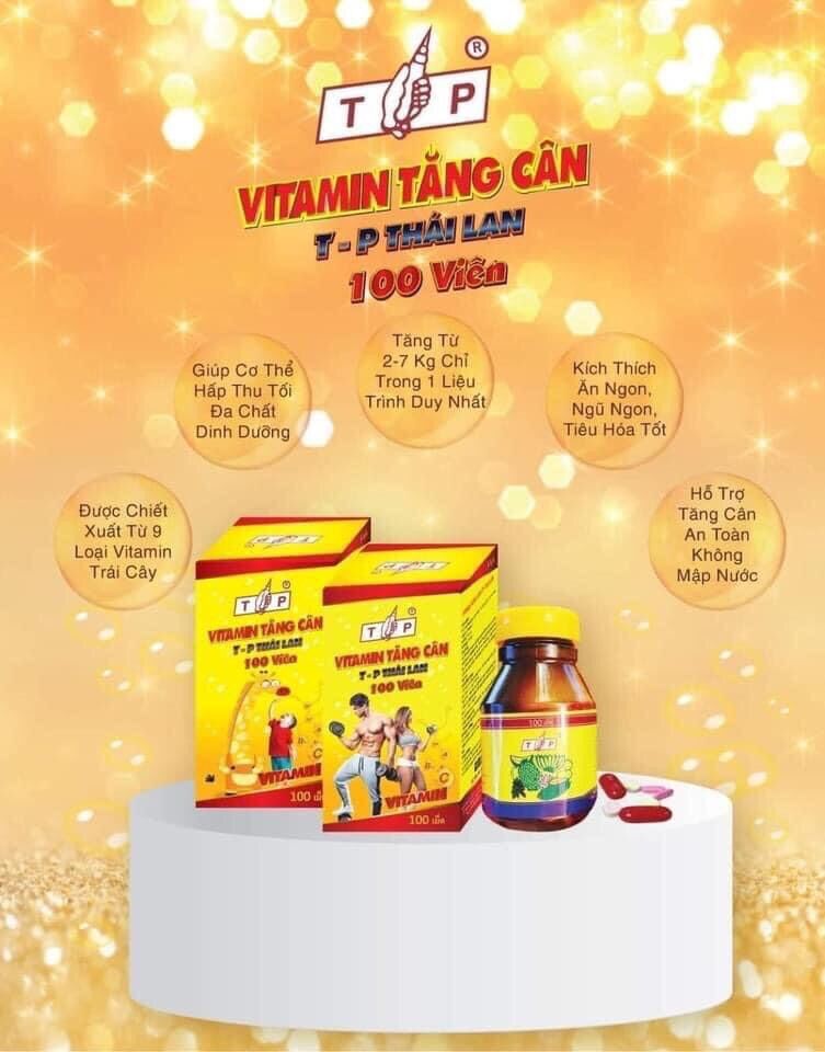 Vitamin tăng cân tp Thái lan 100 viên.
