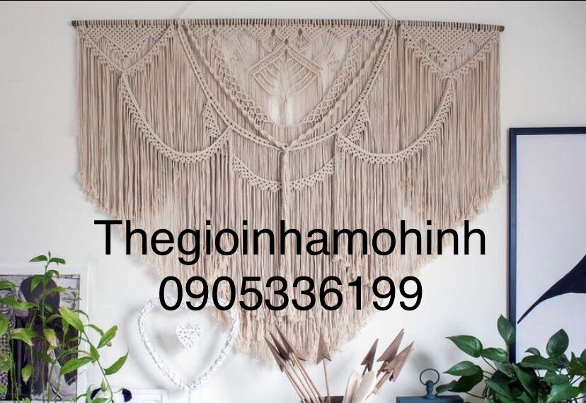 Mành macrame kích thước lớn từ 1m-1,3mét