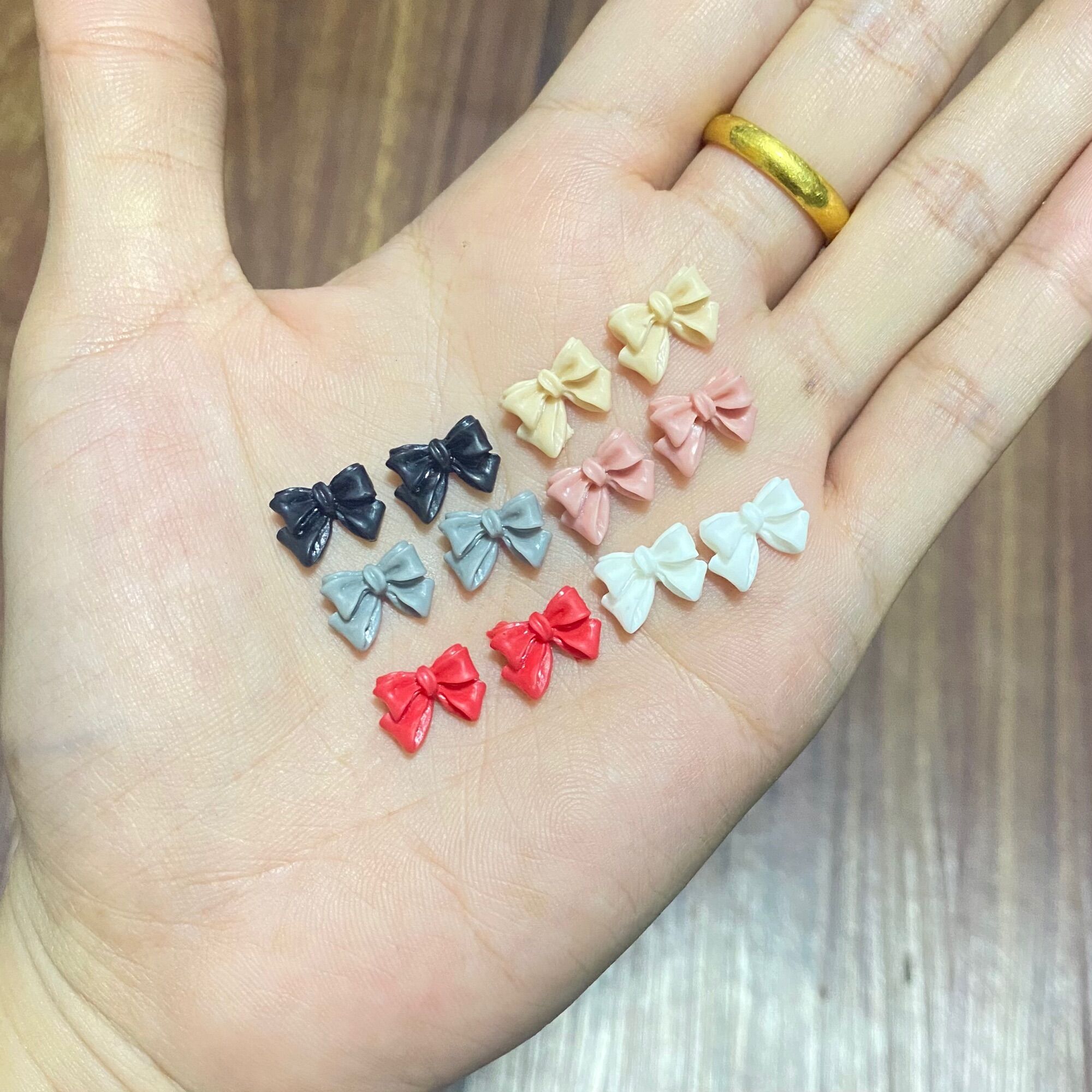 10cái charm nơ nhựa làm nail giá rẻ