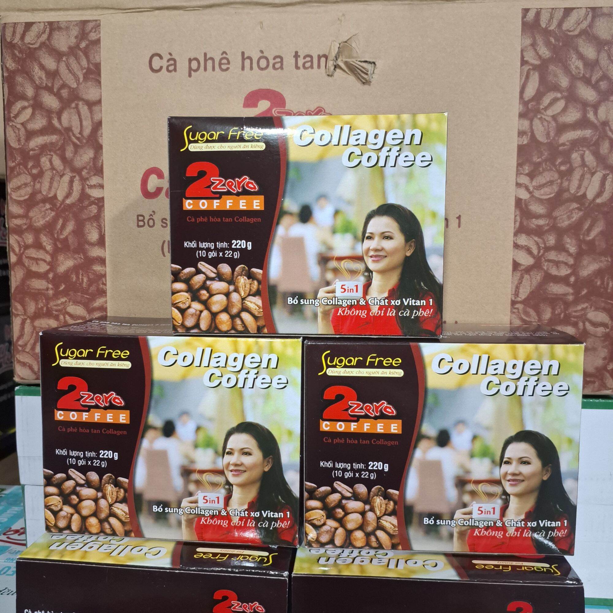 MẪU MỚI Cà phê sữa hòa tan Collagen 2zero