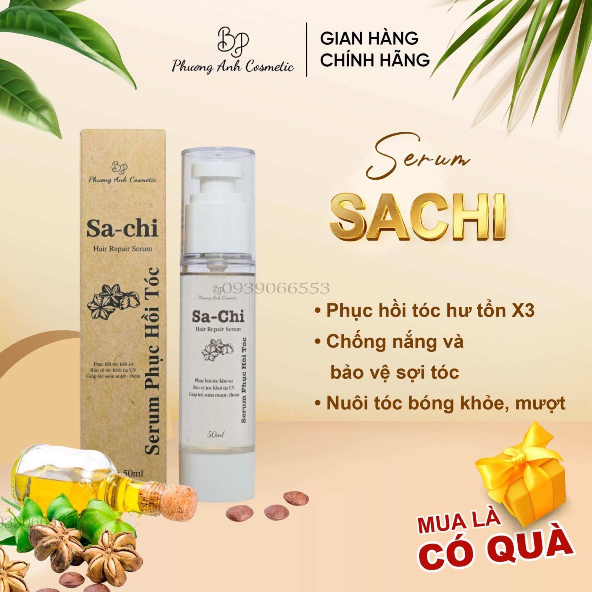 Sa-chi SERUM phục hồi-cấp ẩm-chống nắng cho tóc Phương Anh Cosmetic 50ml