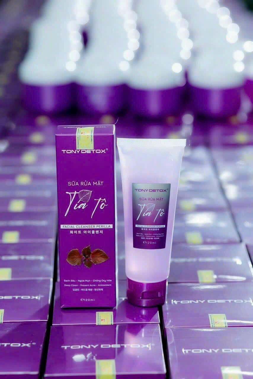 Sữa Rửa Mặt Tía Tô Tony Detox 120ml - thienduc