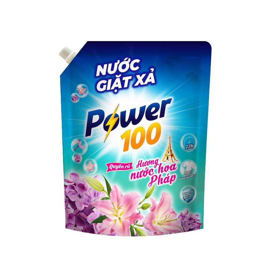 Nước Giặt Xả Power 100 Túi 3.2l Hương Nước Hoa Pháp Quyến Rũ
