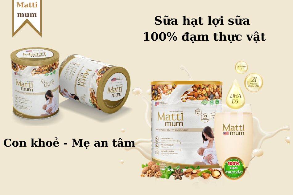 Sữa hạt Mattti Mum lon 650g