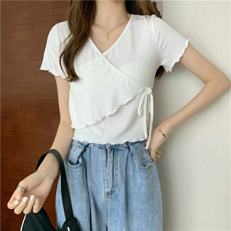 Áo kiểu dây đắp chéo buộc siêu xinh