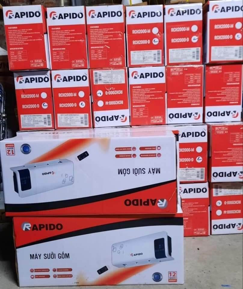 Máy sưởi gốm điện tử RAPIDO RCH2000-D