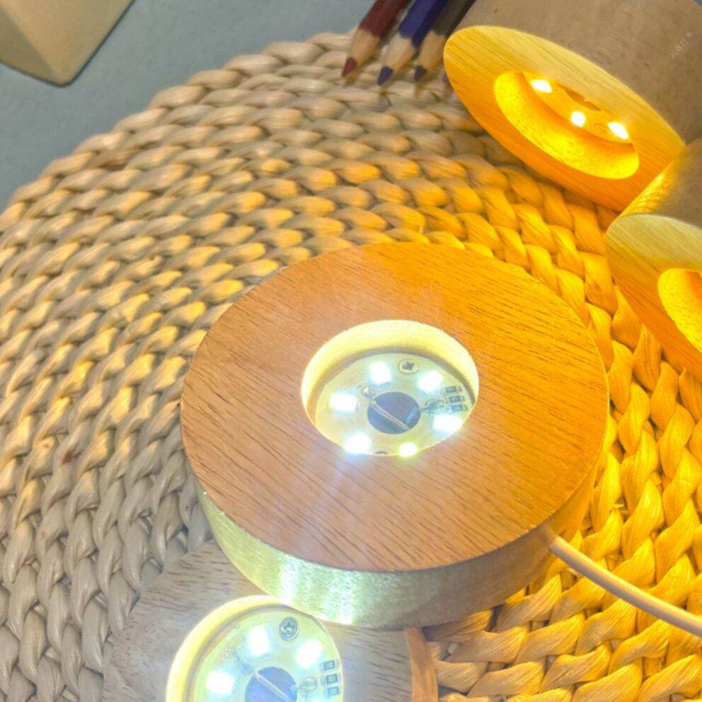 đèn led đế gỗ đế đèn gỗ trang trí độc đáo