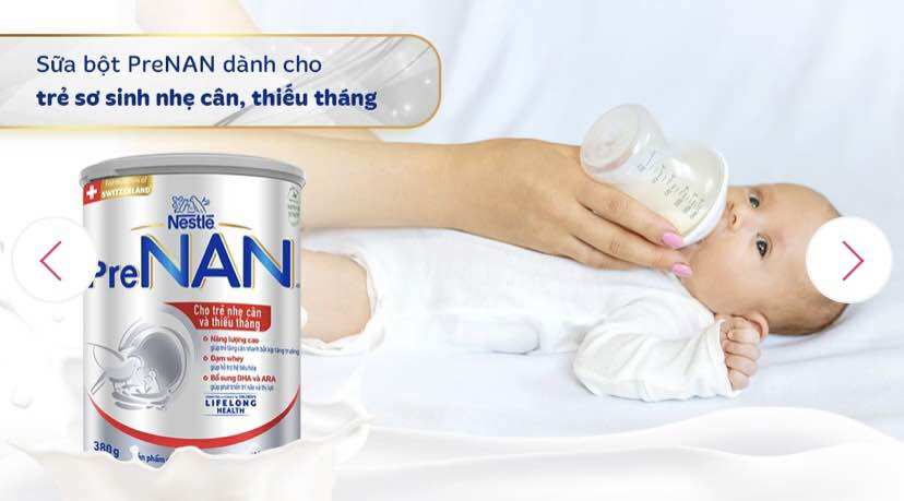 Sữa Bột Nestle Nan Pre (dành cho trẻ nhận cân hoặc thiếu tháng ) - Hộp 380g