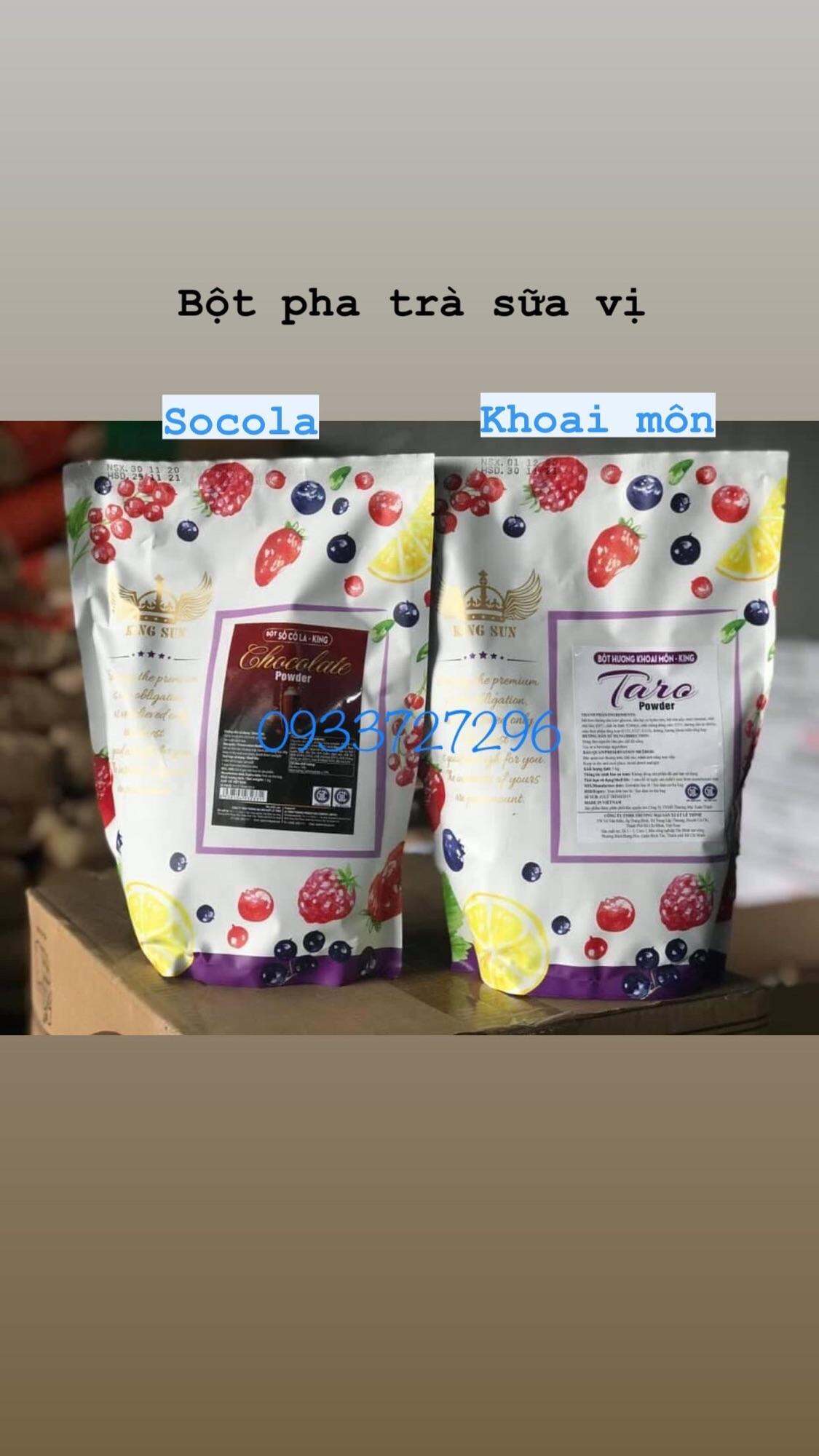 Bột pha trà sữa vị khoai môn king/ Socola king