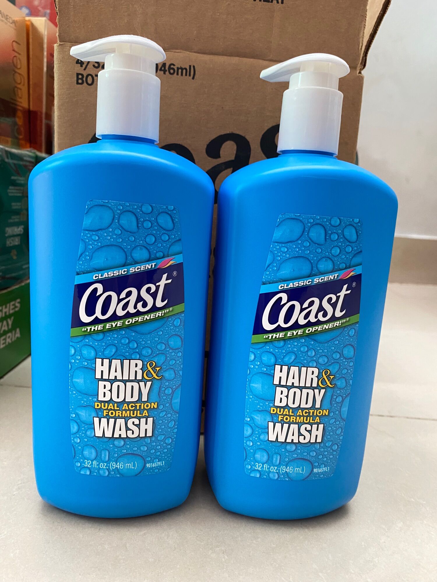 Sữa tắm - gội coast mỹ 946ml có vòi