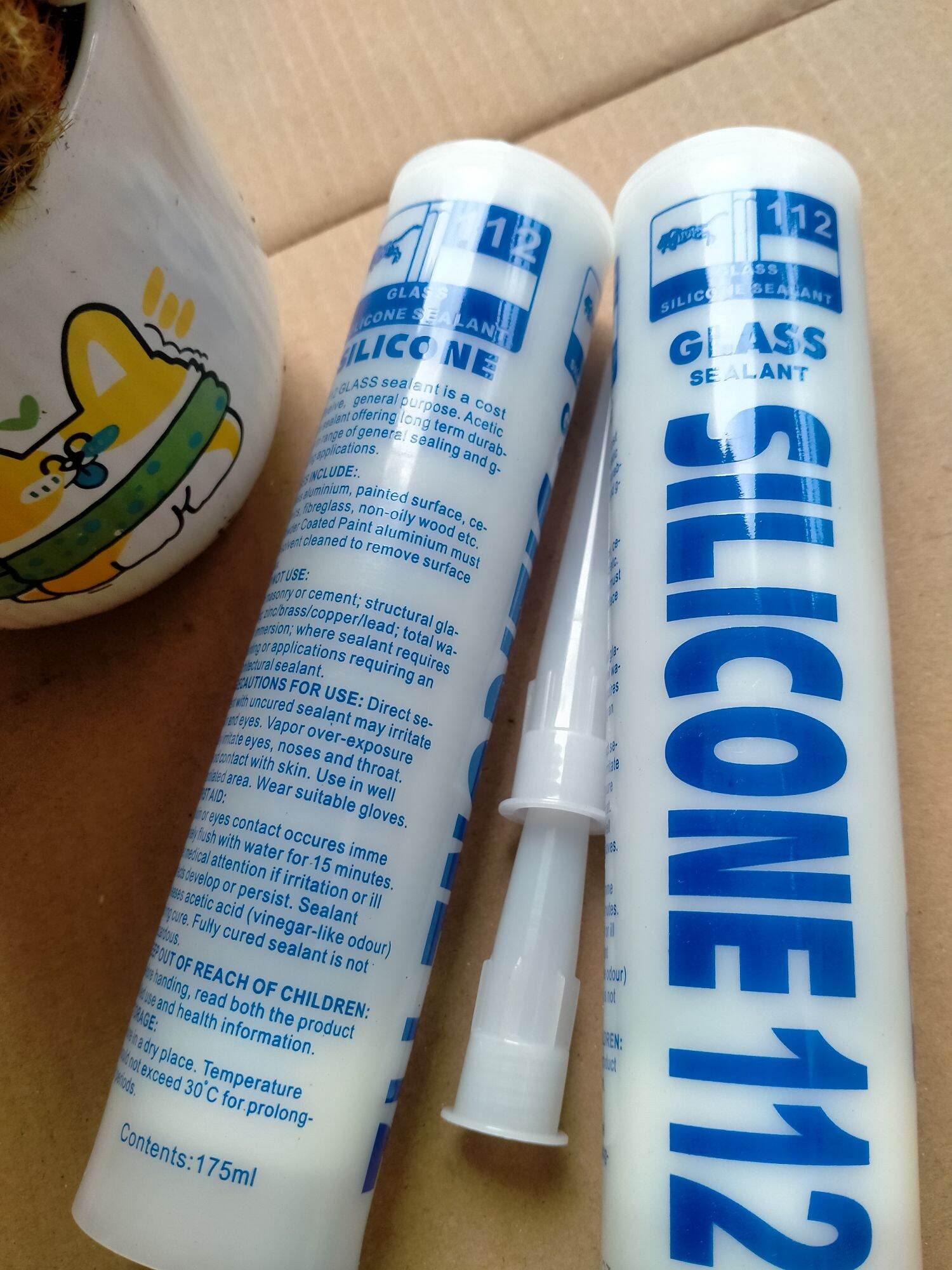 [1 thùng] Keo Silicone 112 trắng trong