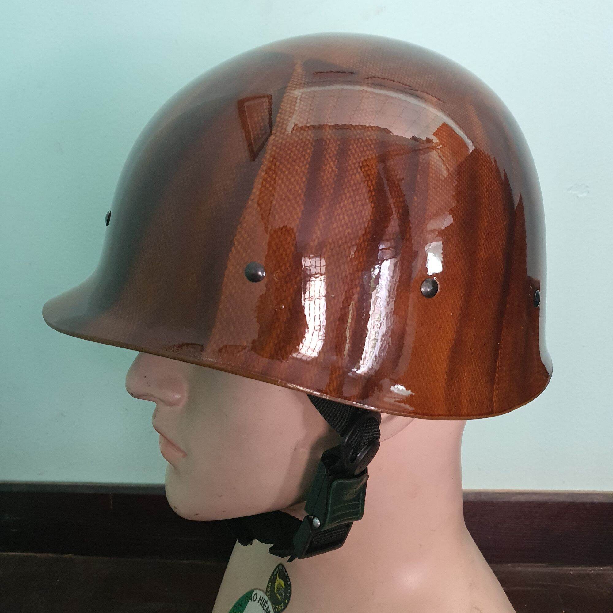 Nón cối lòng dây vân gỗ xanh rêu