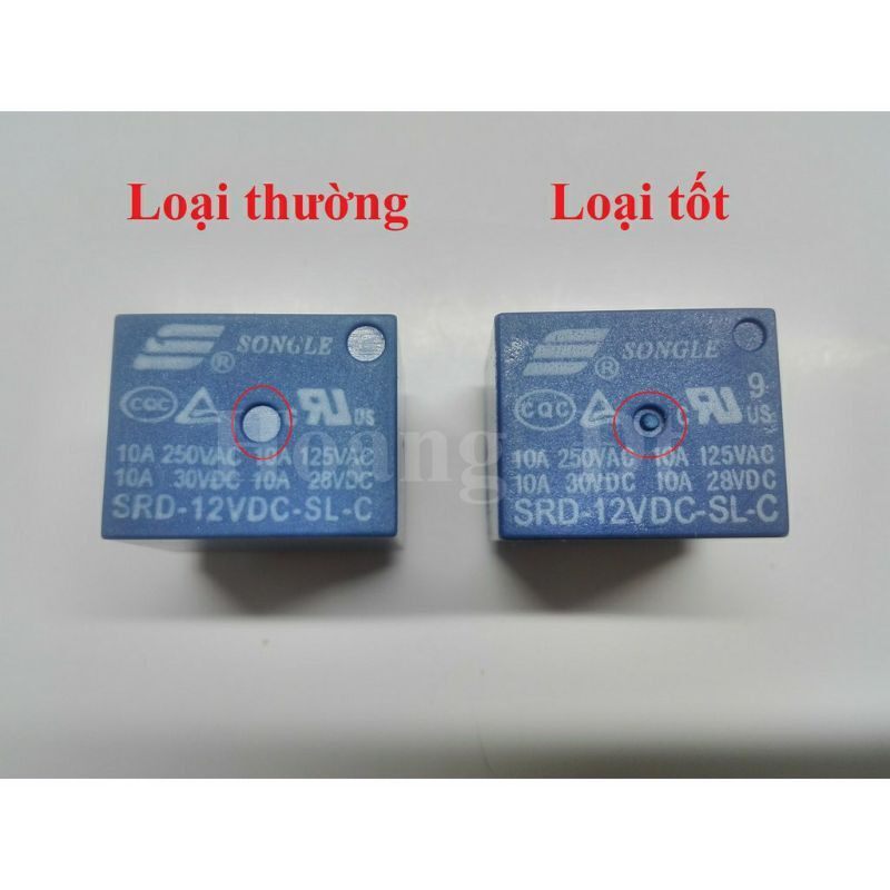 Set 10 rơle 5v 12v 24v loại tốt, thường