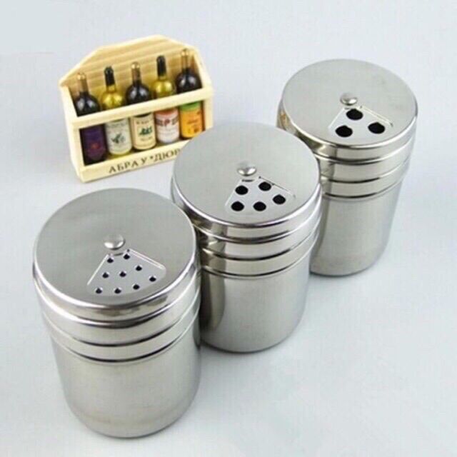 Lọ đựng tăm tiêu ,gia vị inox