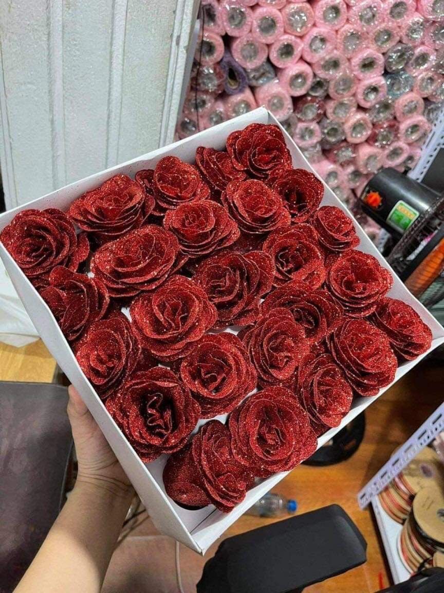 Hoa sáp nhũ loại hộp 50b