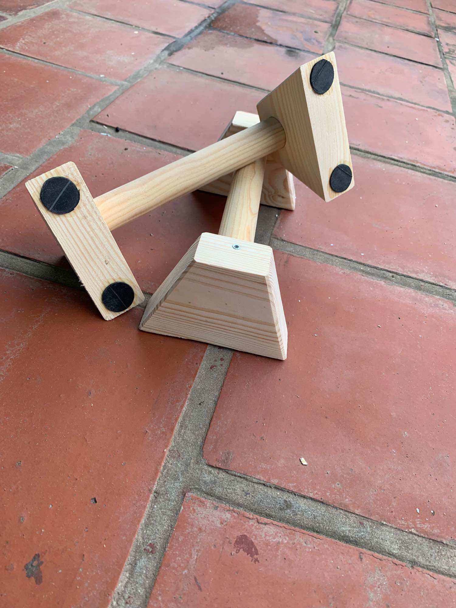 PARALLETTES GỖ - DỤNG CỤ HÍT ĐẤT, CHỐNG ĐẨY BẰNG GỖ THÔNG