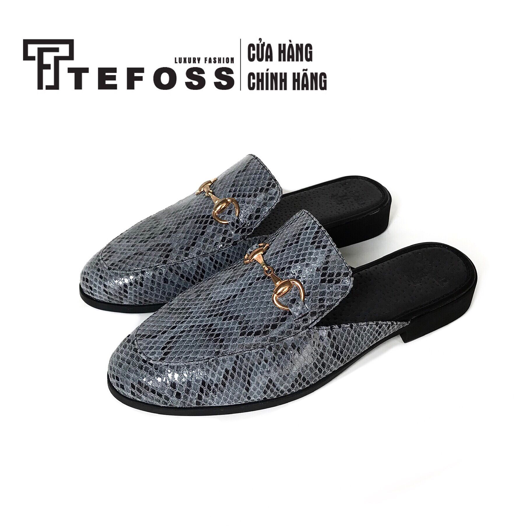 Giày Sục Nam Da Trăn Mules Shoes TEFOSS – HTSPECIAL