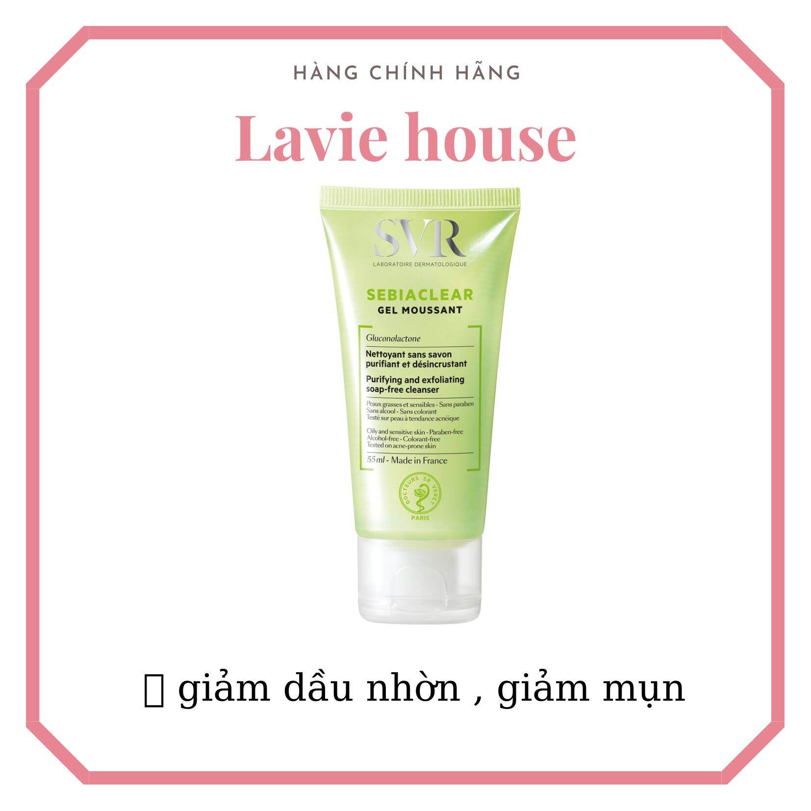 Sữa rửa mặt cho da dầu mụn SVR 55ml