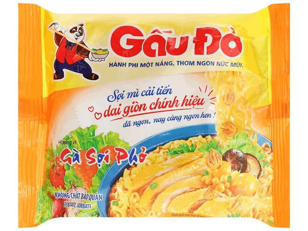 Mì Gấu Đỏ Gà Sợi Phở thùng 30 gói 63g