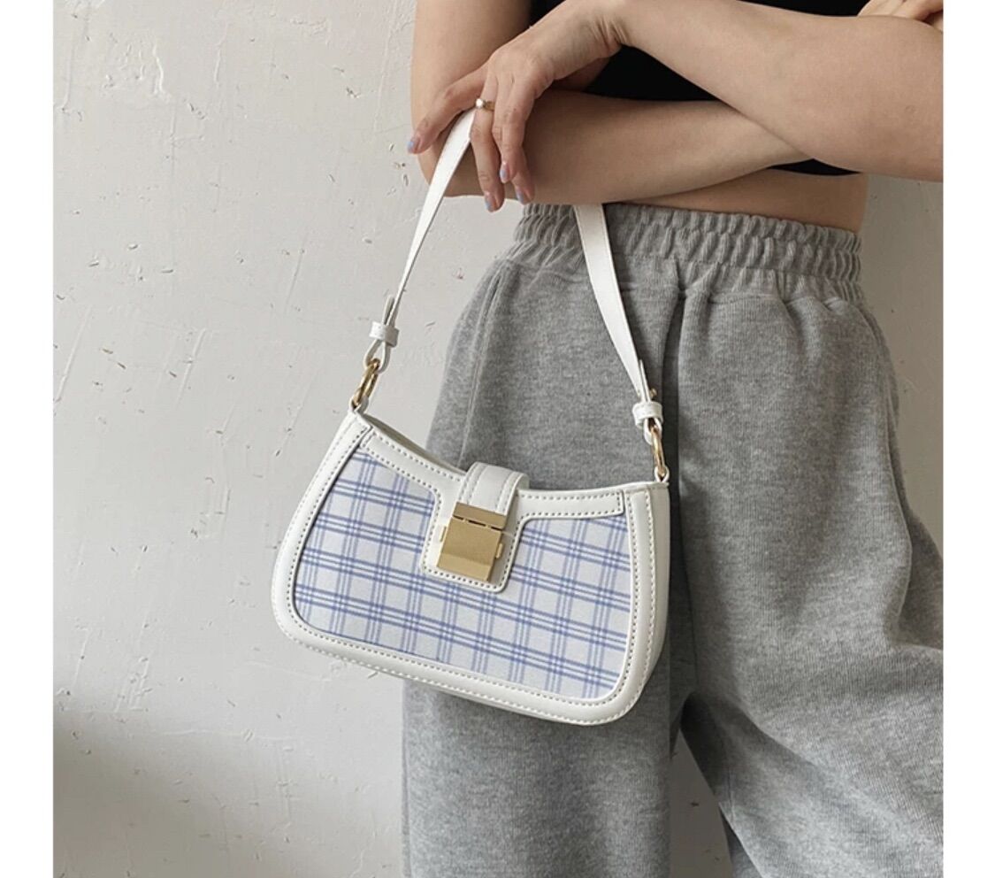 Túi kẹp nách nữ túi xách nữ khóa vuông vân da mềm basic phong cách Hàn Quốc túi ví nữ Alice Housee