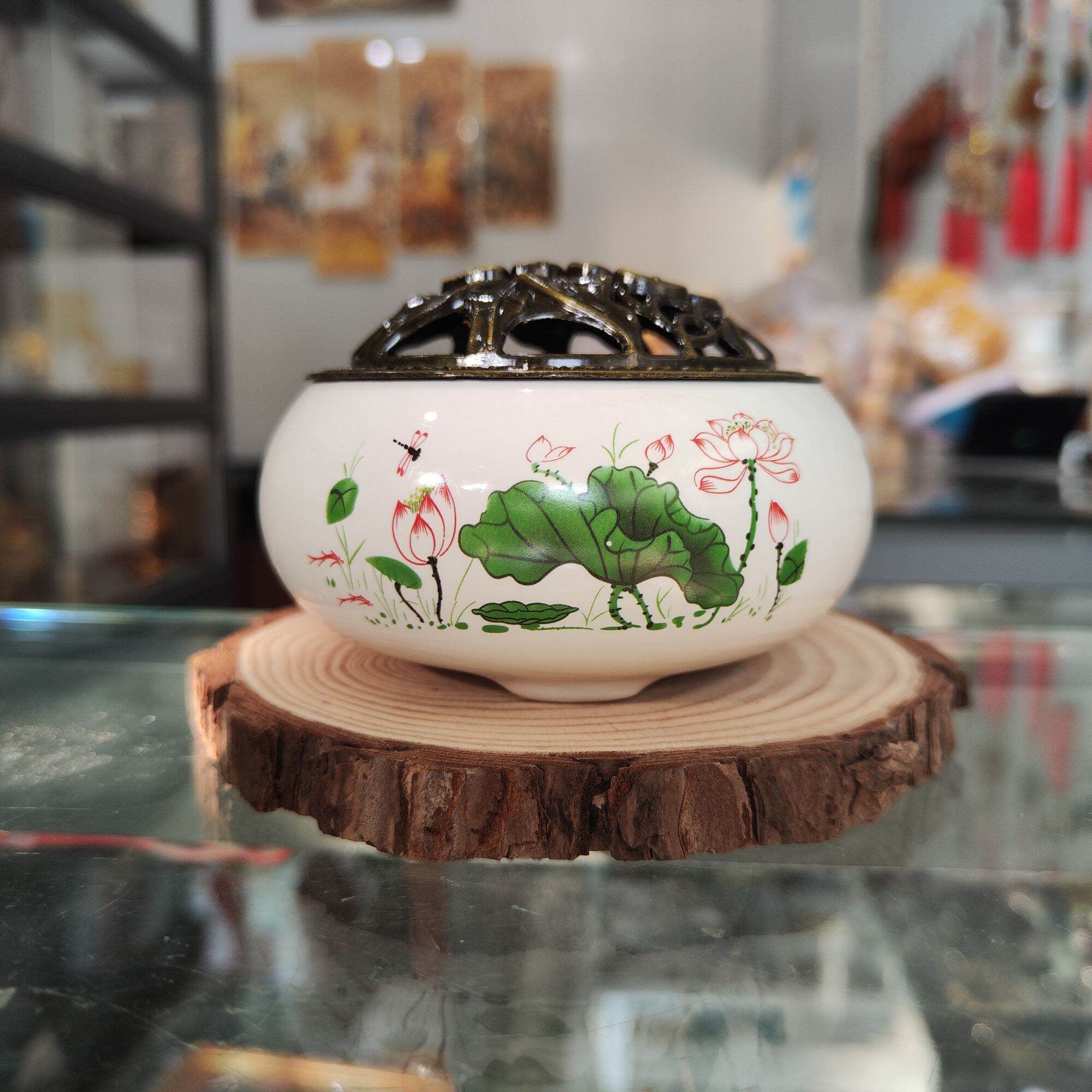 Lư Xông Trầm - Lư Đốt Trầm Hương Bằng Sứ
