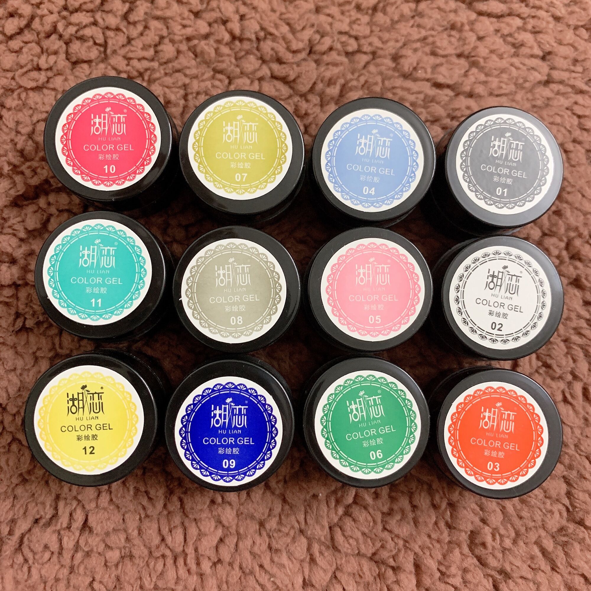 Gel vẽ hulian 12 màu