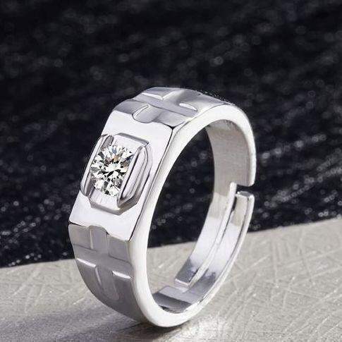 Nhẫn kim cương cho nữ đá moissanite 5 bạc nguyên chất s9yhn2 nhẫn nữ bạc cưới nhẫn kim cương nam nhẫn đôi