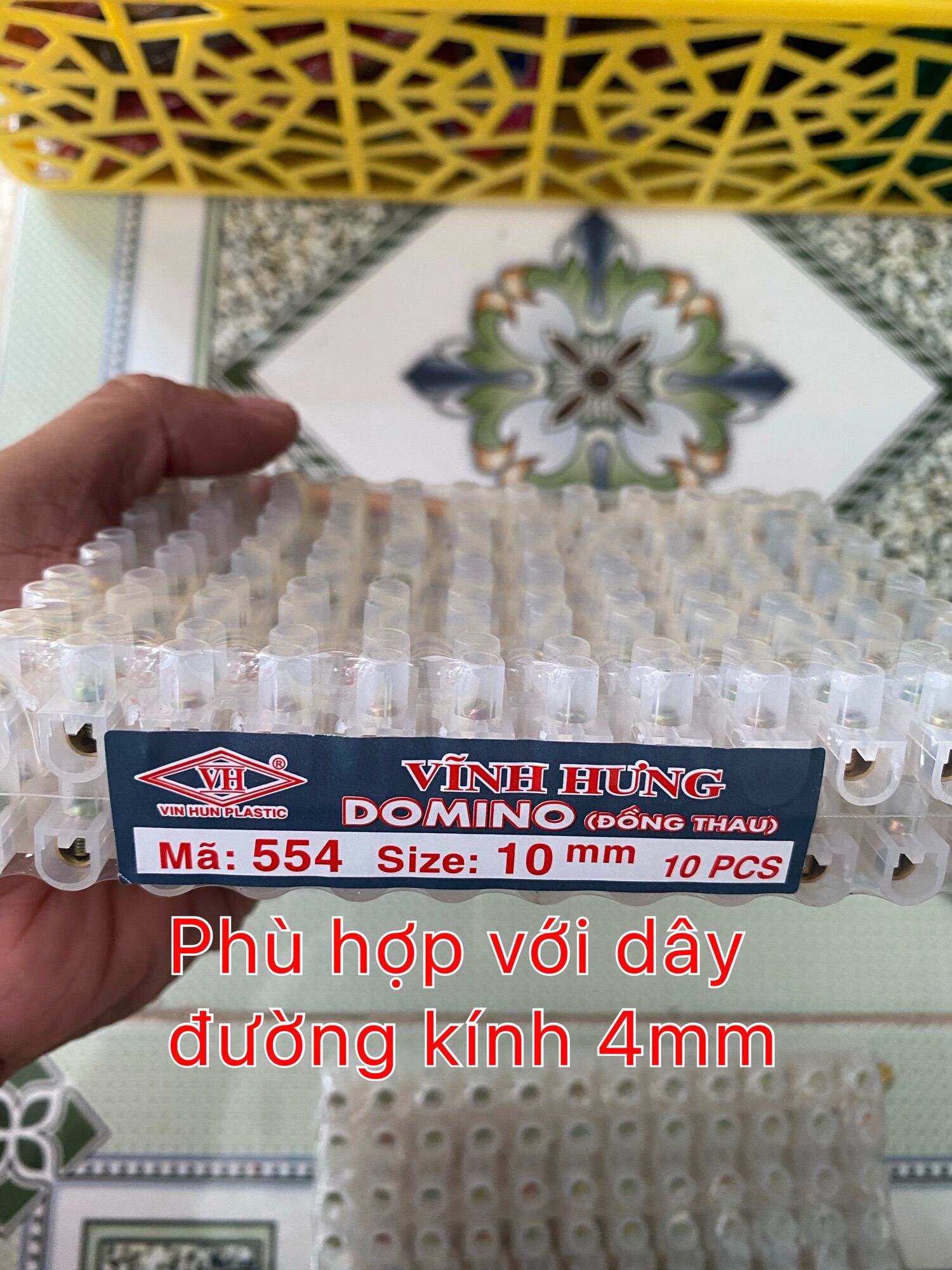 Combo 12 domino nối dây điện 8mm, 10mm, 12mm