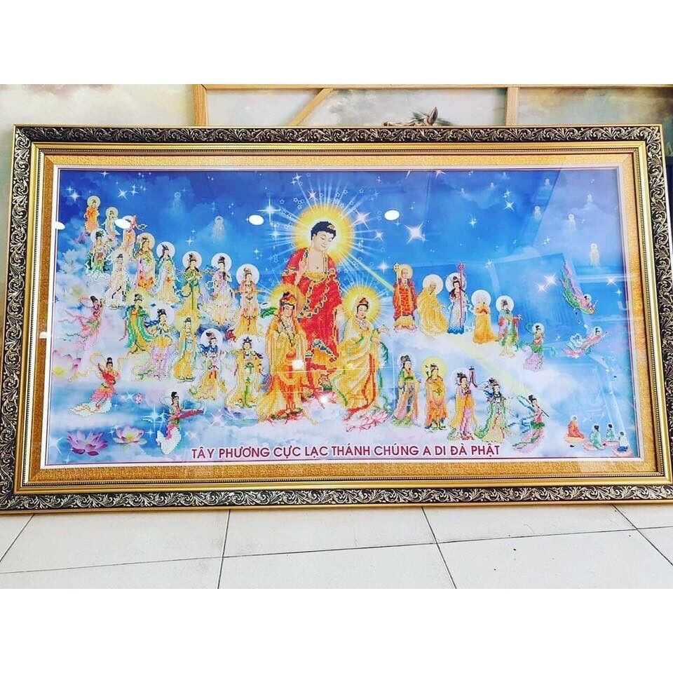 Tranh đính đá tây phương lạc thánh lv206 chưa đính đá
