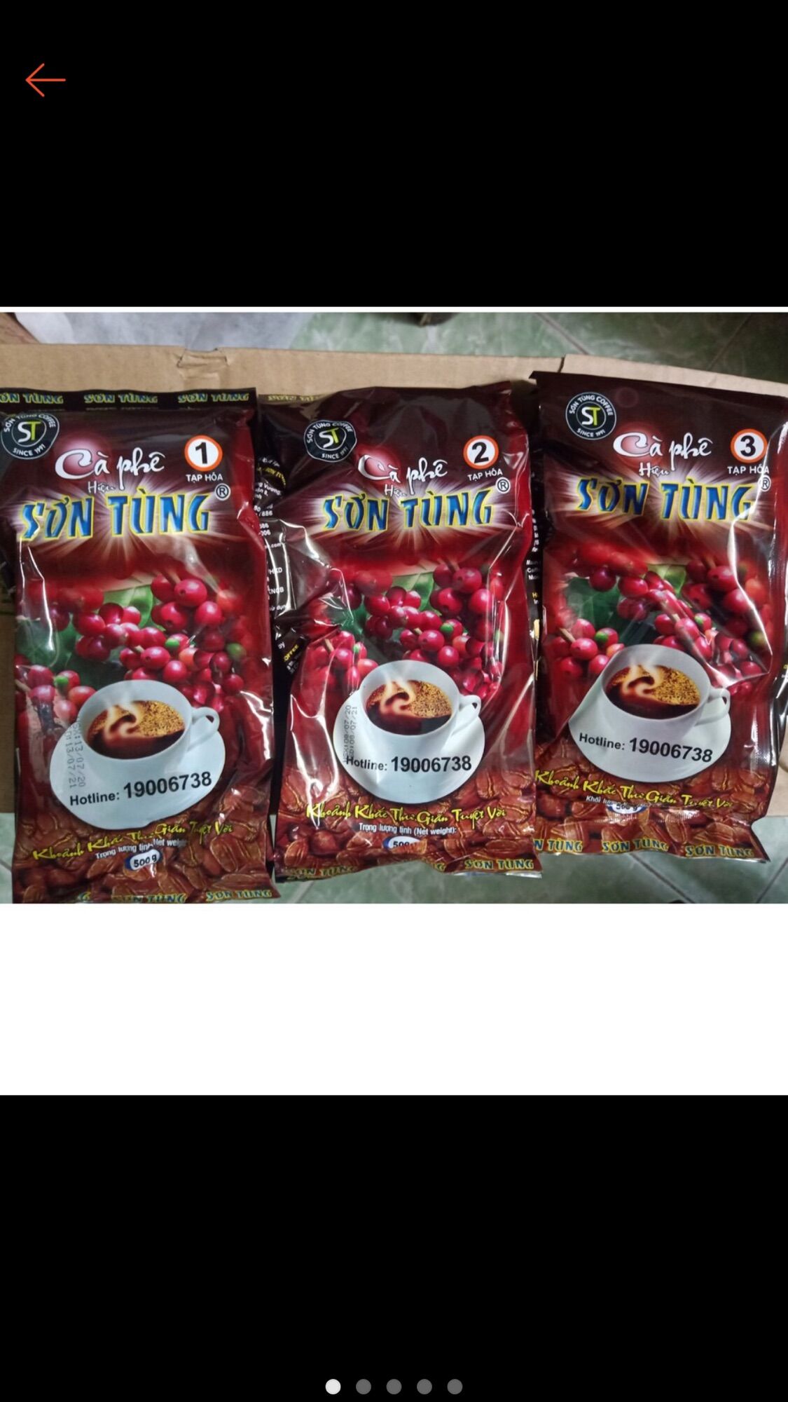 Cà phê sơn tùng -số 1-2-3-4 - dùng pha bằng phin bịch 500g -