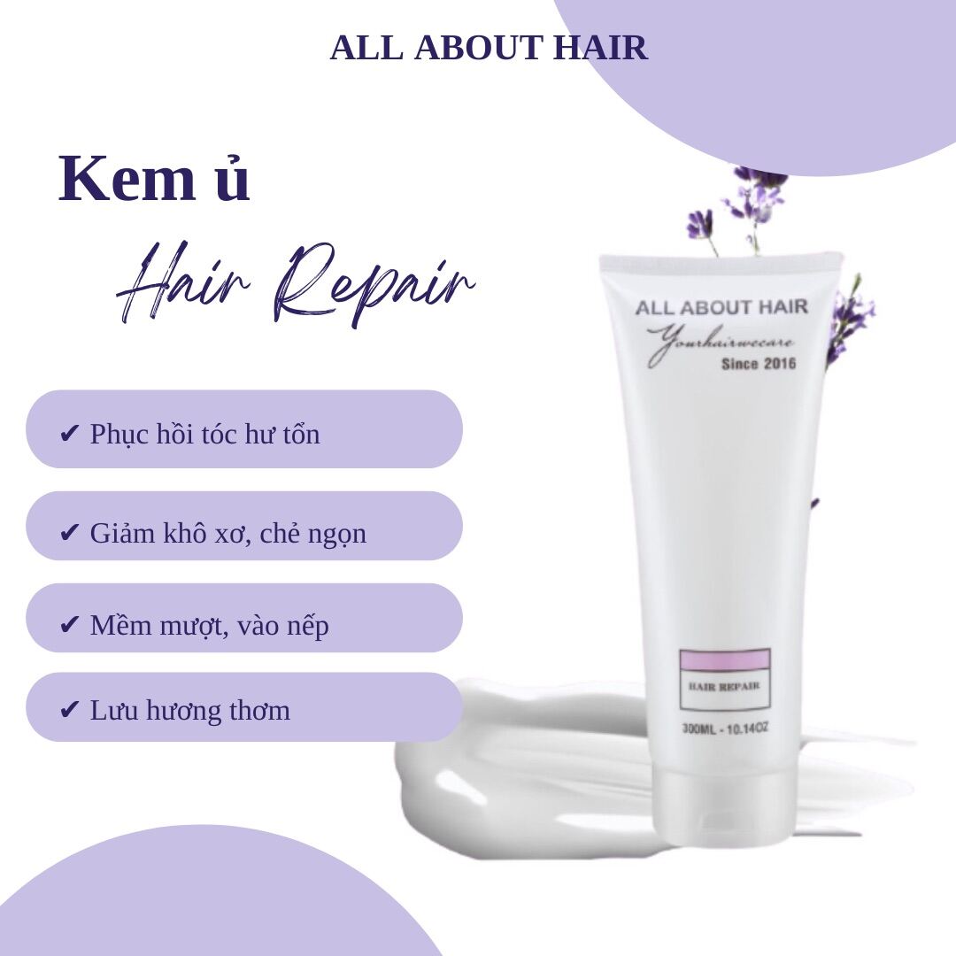 KEM Ủ HAIR REPAIR - ALL ABOUT HAIR Tặng kèm mũ ủ