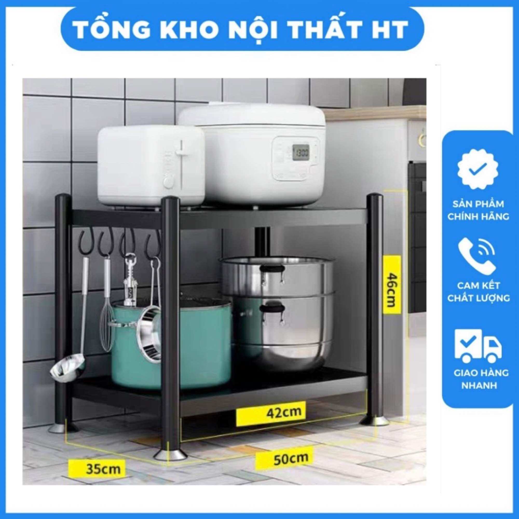 Kệ để đồ đa năng nhà bếp sơn tĩnh điện cao cấp