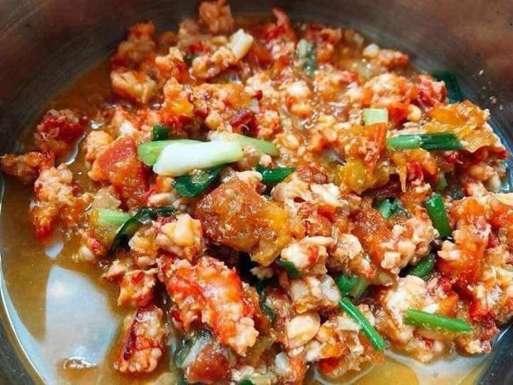 Thịt đầu tôm khô. 140k/ kg.