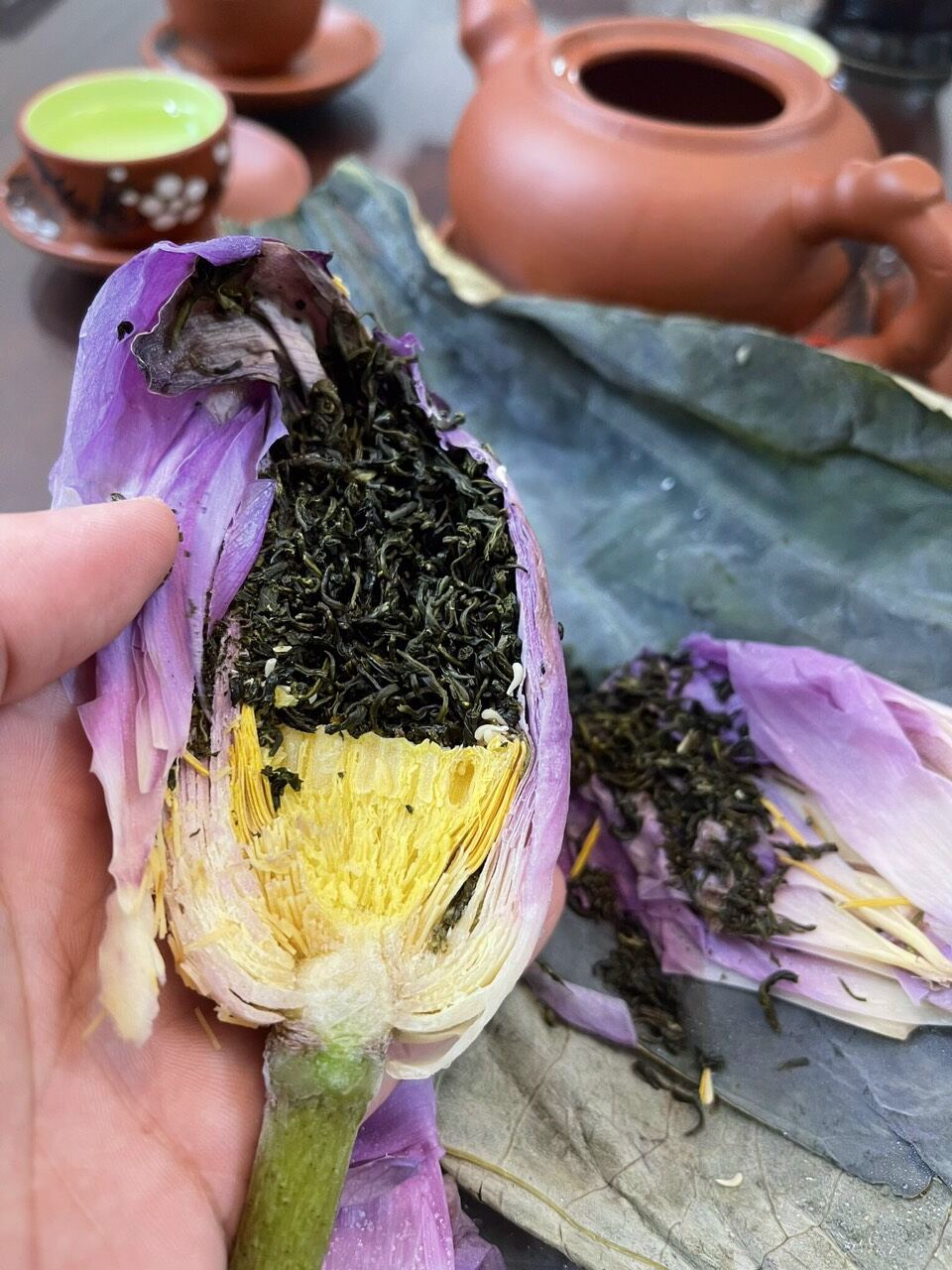 Trà ướp bông sen Tây Hồ sấy khô thăng hoa