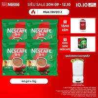 [FREESHIP HCM] Combo 4 Bịch Cà phê Hòa tan NESCAFÉ 3IN1 VỊ RANG ĐẬM 46 gói Công Thức Cải Tiến Đậm thơm hoàn hảo