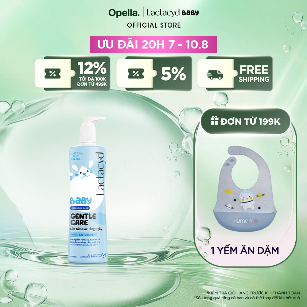 Sữa Tắm Gội Trẻ Em Lactacyd Baby Gentle Care Bảo Vệ Dịu Nhẹ Cho Làn Da Nhạy Cảm 500ml