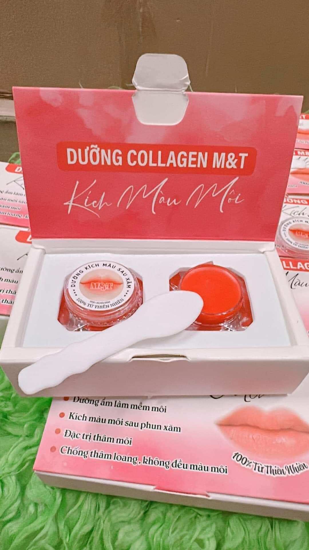 DƯỠNG MÔI COLLAGEN M_T - KÍCH MÀU MÔI. Khử thâm môi, dưỡng ẩm mềm môi, kích màu sau phun xăm, đặc  & chống thâm môi