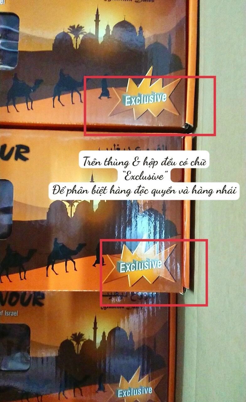 Sỉ 1 thùng chà là nguyên cành Isarel (10-12 hộp/thùng)