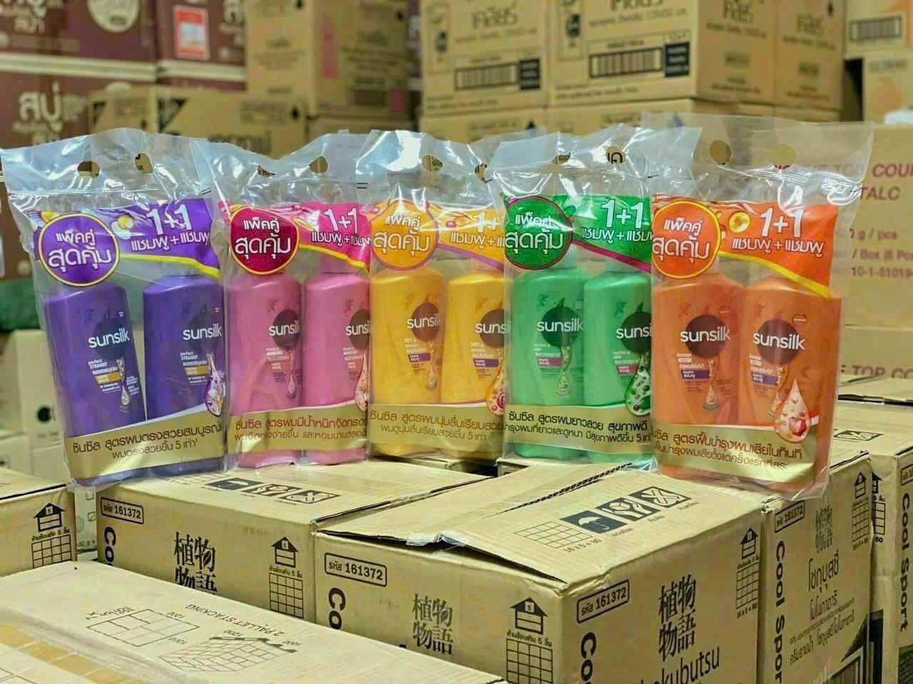 Combo Dầu gội và Dầu xả sunsilk mềm mượt diệu kỳ Thái lan 400ml