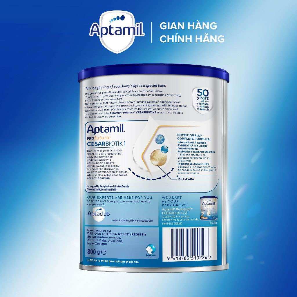 [QUÀ TẶNG KHI MUA 2 LON] SỮA BỘT APTAMIL 1 LON 800G CHO BÉ 0-1 TUỔI